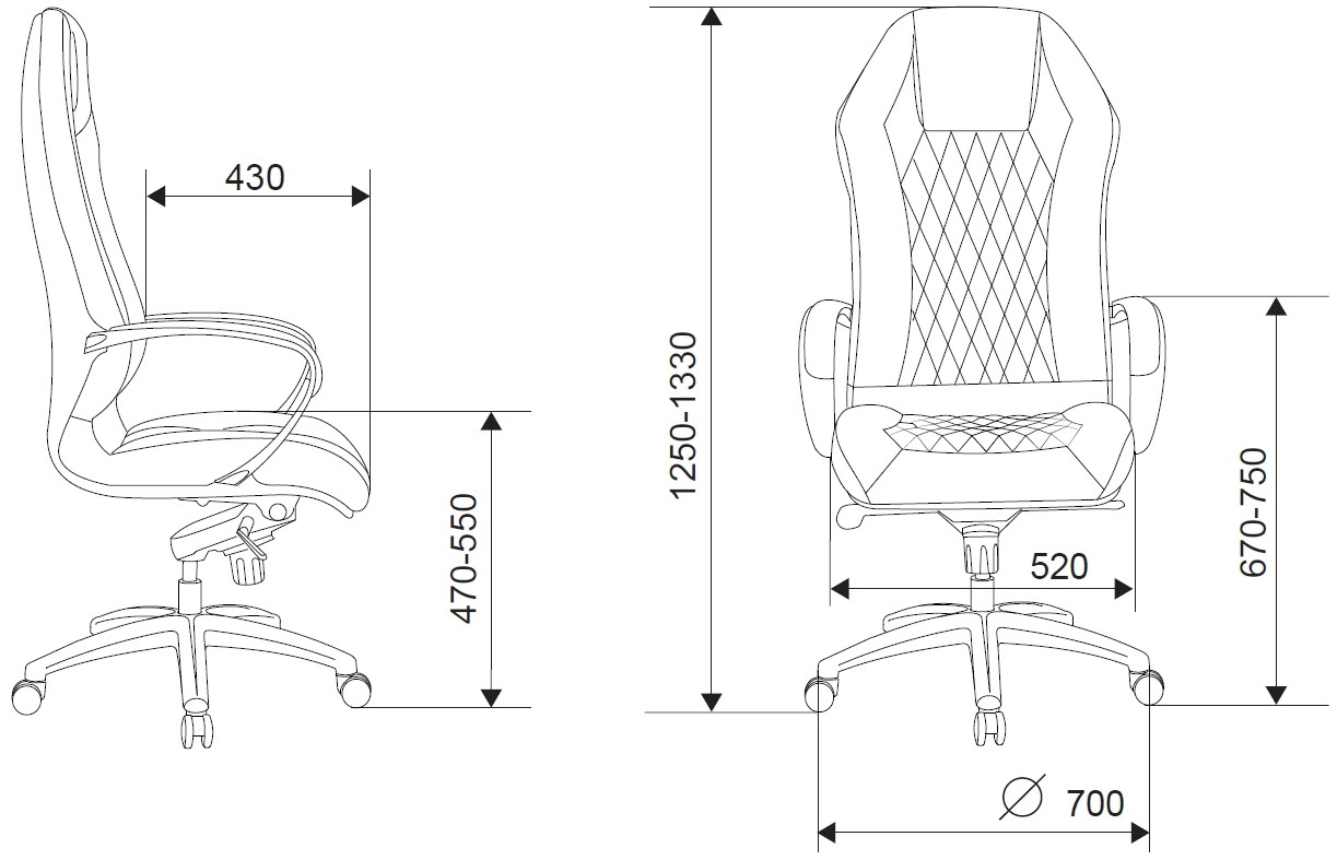 Кресло руководителя Бюрократ _Aura