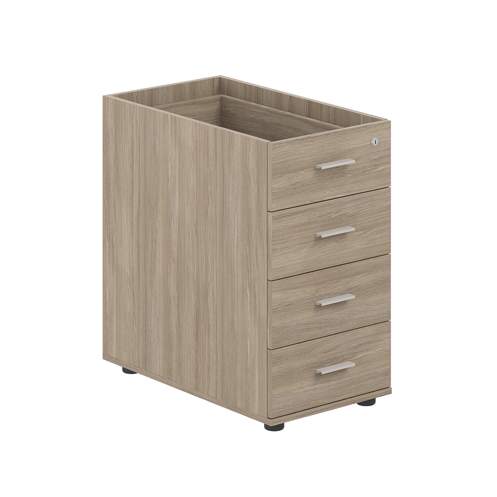 Тумба приставная 400х700х725 с 4 ящ., с замком без топа SG.522.OD.OD