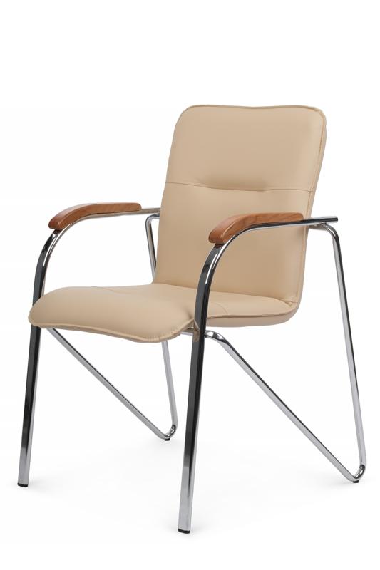 Стул Самба с деревянными подлокотниками SMB-02H Хром гальв.