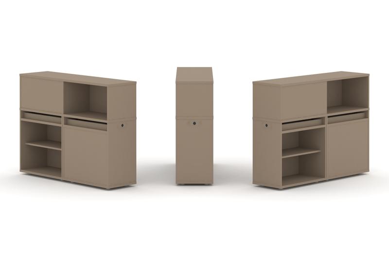 Estetica Набор №11. Тумба двойная+низкая надставка ES.NB.2N-11 1500*410*1135