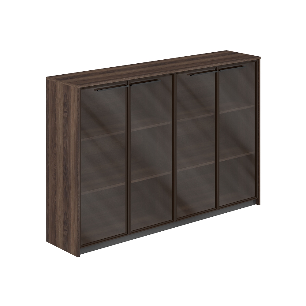 Шкаф средний с дверьми со стеклом в алюминиевой раме (2 шт), 1840х410х1226 RF.403.DA.CHBZ