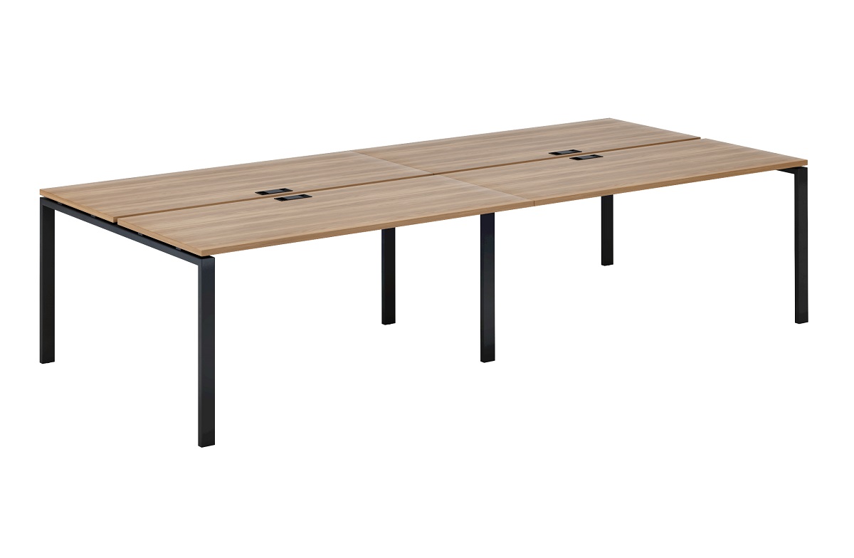 Рабочая станция на 4 места на П образном м/к 60х30 EVL666/П/60*30