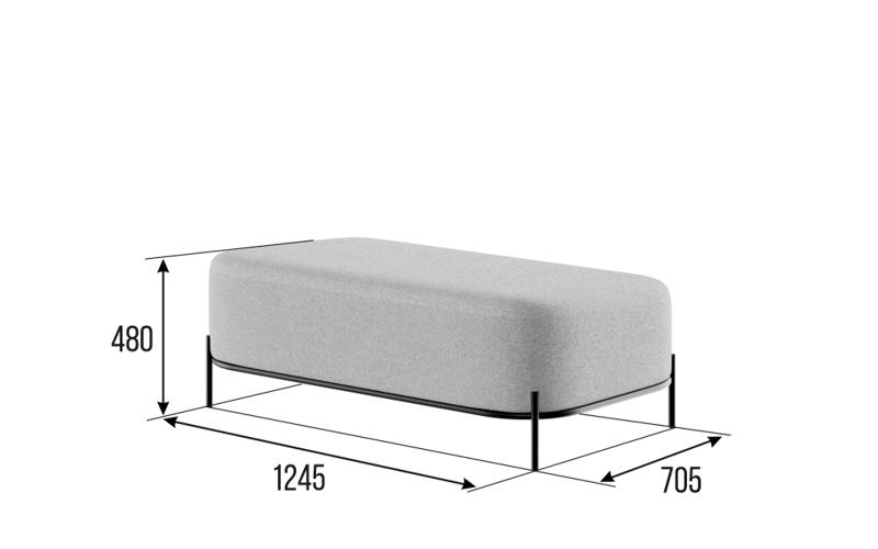 Jive Диван двухместный без спинки JVE-4