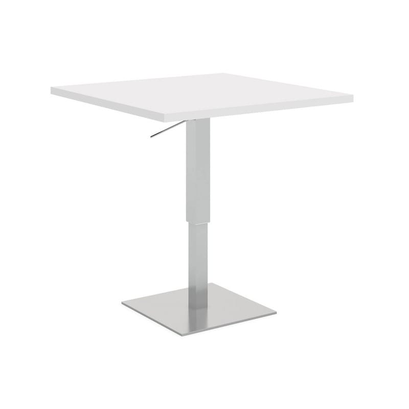 Стол рабочий регулируемый по высоте Fermo Wood SIT-TO-STAND 75*75 БЕЛЫЙ 301_201