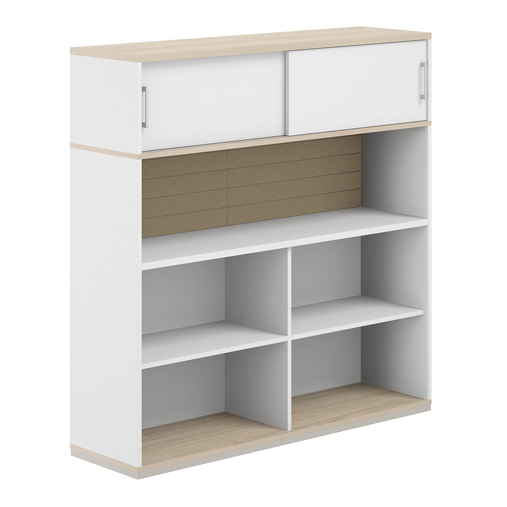 Стеллаж-комбо 1-стор. 1238 с антресолью, с экраном тканевым высоким AG.251.330.661.BG