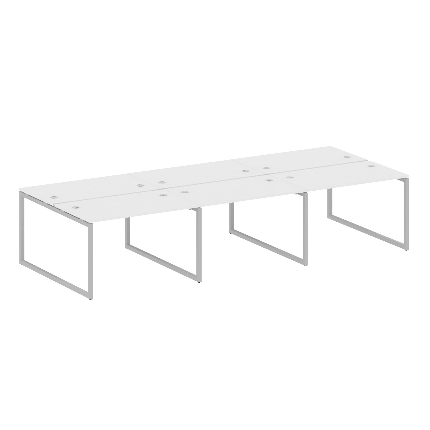 Metal System Quattro Рабочая станция на 6 раб. мест на О-образном м/к 40БО.СМ-6.2