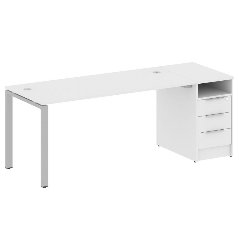 Metal System Рабочая станция с тумбой на П-образном м/к БП.РС-СТП-1.4