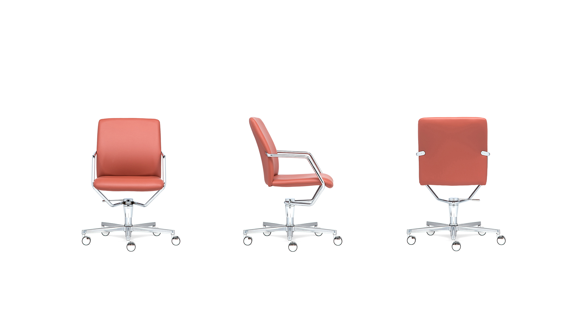 Офисное кресло Toledo с низкой спинкой на крестовине с колесами