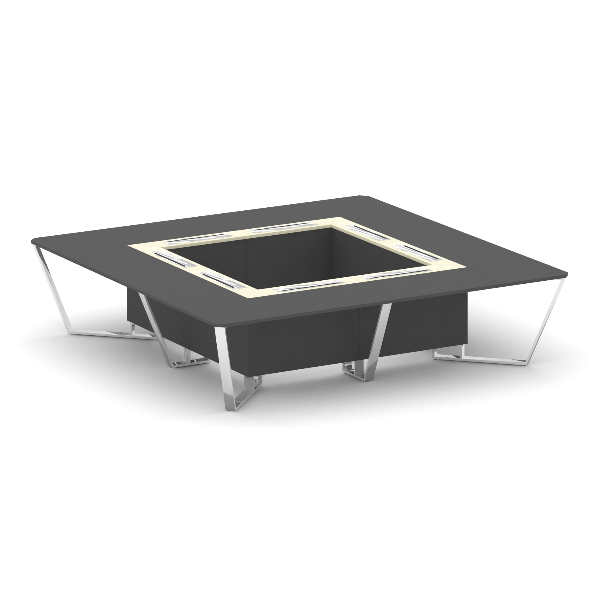 Steel Meet Стол переговорный квадратный MM-PR.B.SP-16K