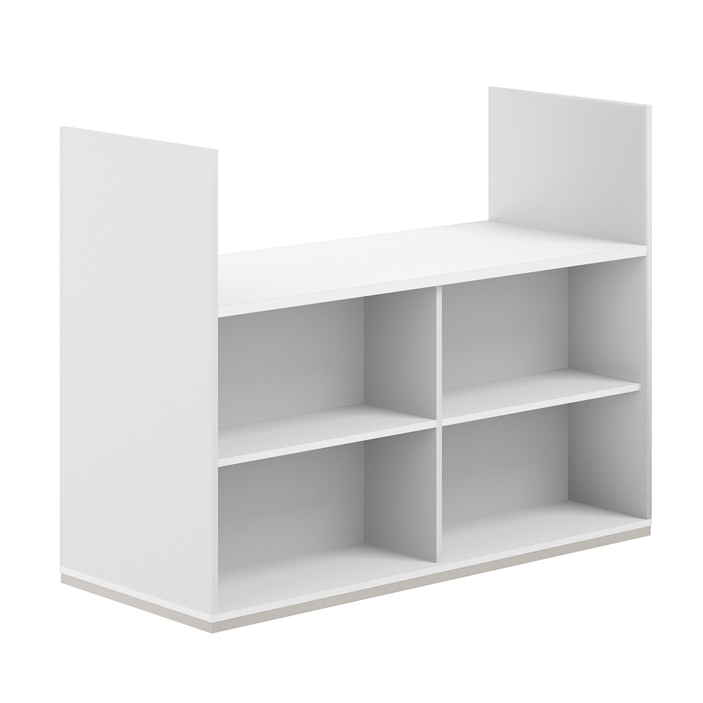 Стеллаж-комбо 2-стор. 1638 AG.256.WH.WH.WH