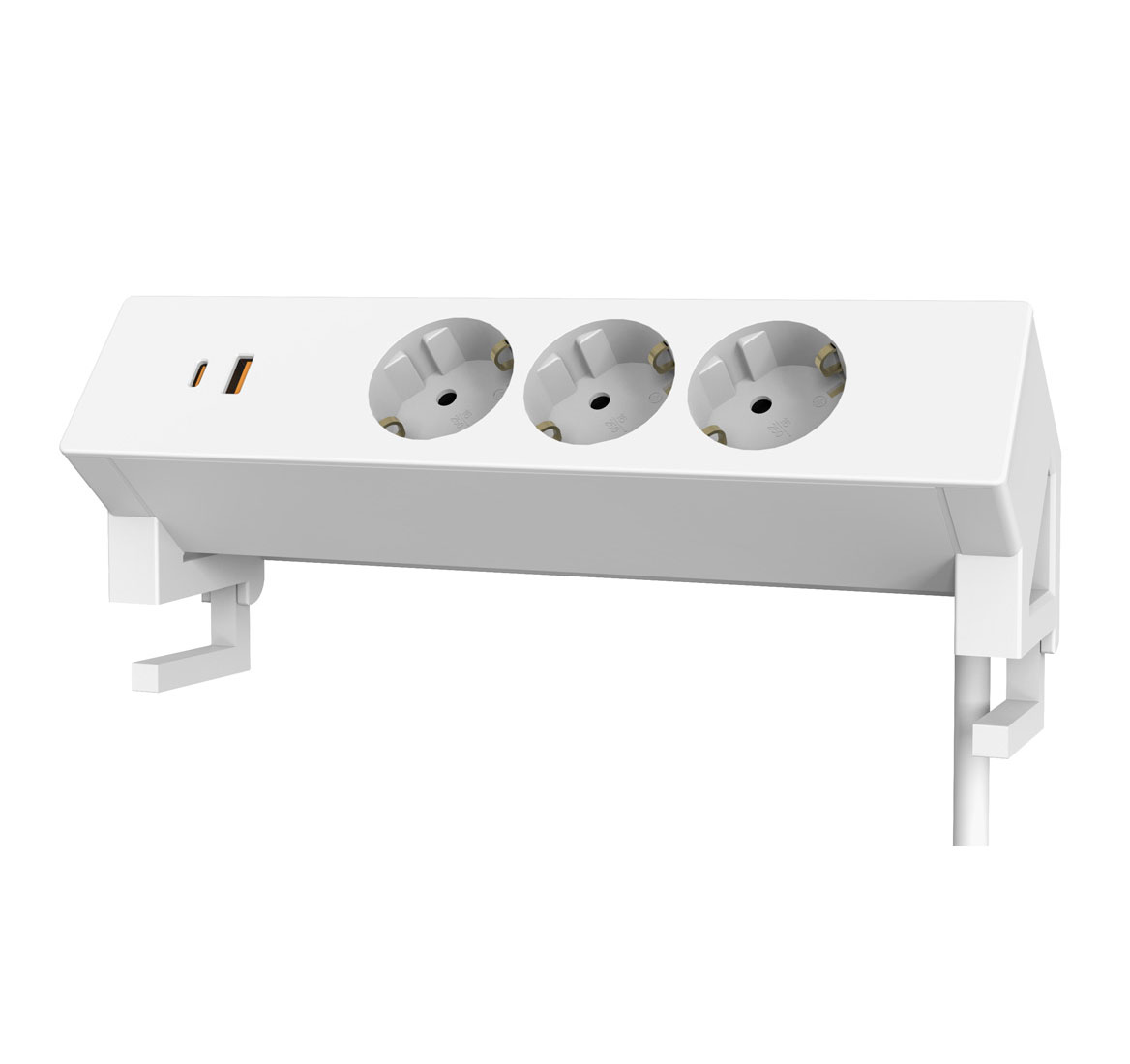 Solo Desk настол. блок розеток БЕЛЫЙ