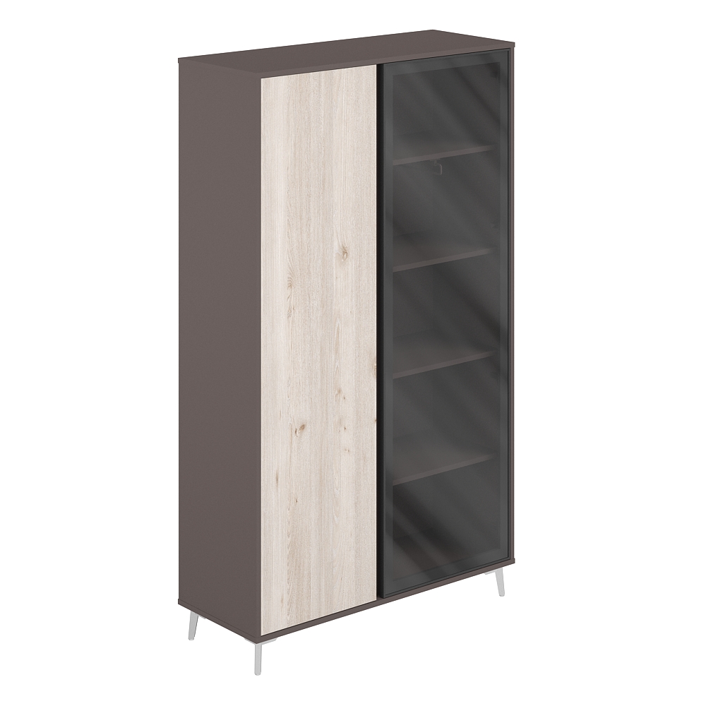 Шкаф высокий комбинированый (ЛДСП/Стекло) 1166х450х2000 SR.314.WF.DN.GLB
