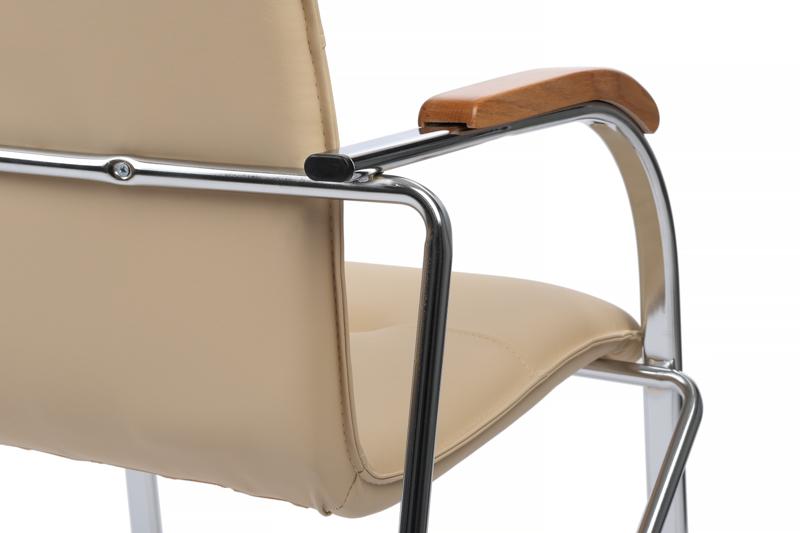 Стул Самба с деревянными подлокотниками SMB-02H Хром гальв.