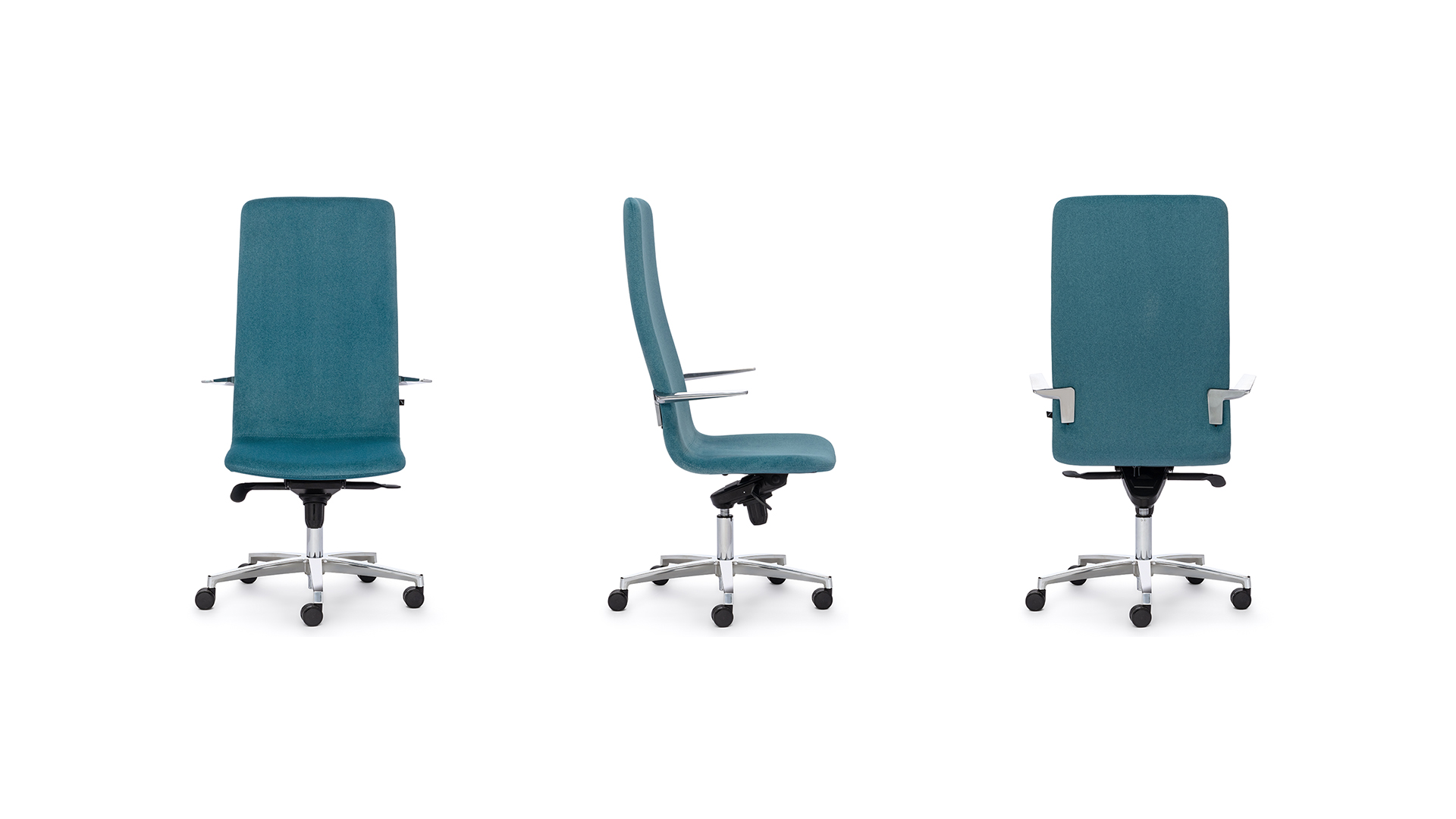 Офисное кресло Grace с высокой спинкой на крестовине с колесами