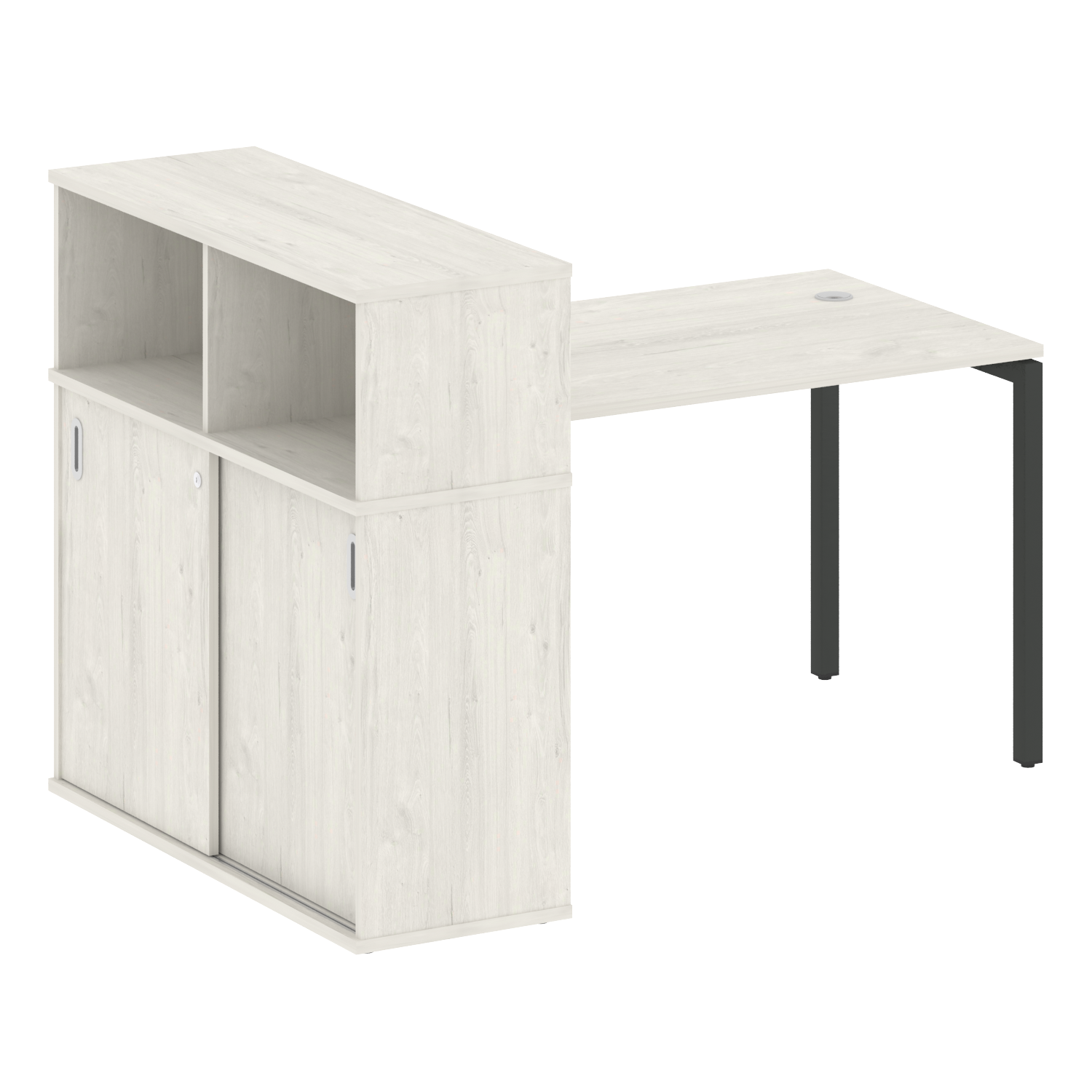 Metal System Quattro Стол письменный с шкафом-купе на П-образном м/к 40БП.РС-СШК-3.2 Т