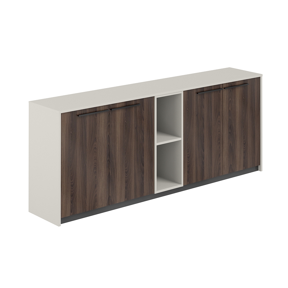 Шкаф низкий (2 шт) со стеллажом, 2140х410х842 RF.327.PG.DA.PG