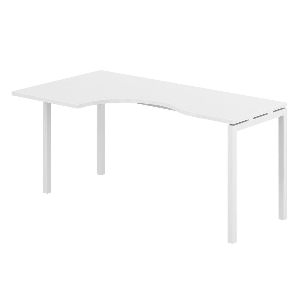 Стол эргономичный 1400х900х750 левый МК40х40 SG.231.WH.44.WH.L