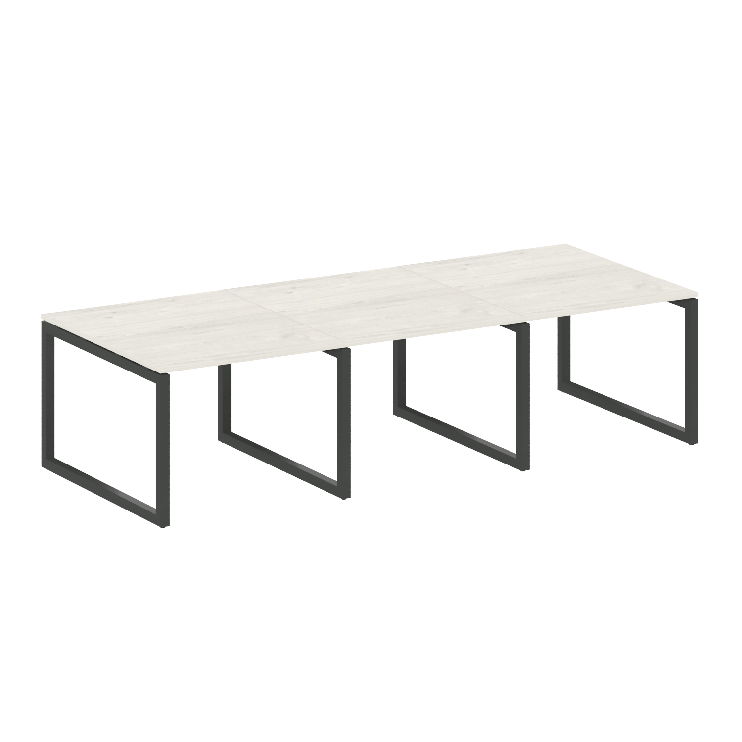 МЕТАЛ СЙСТЕМ / METAL SYSTEM Quattro Переговорный стол (3 столешницы) на О-оразном м/к 50БО.ПРГ-3.1
