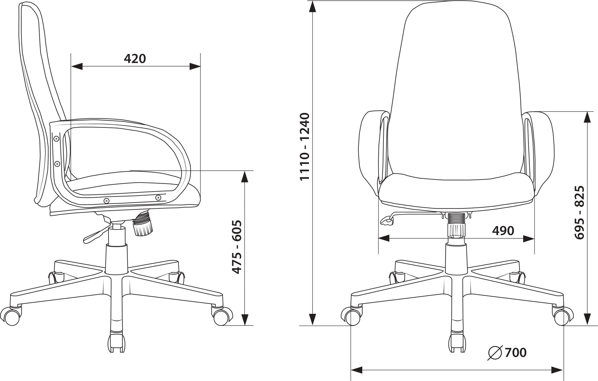 Кресло руководителя Бюрократ CH-808AXSN