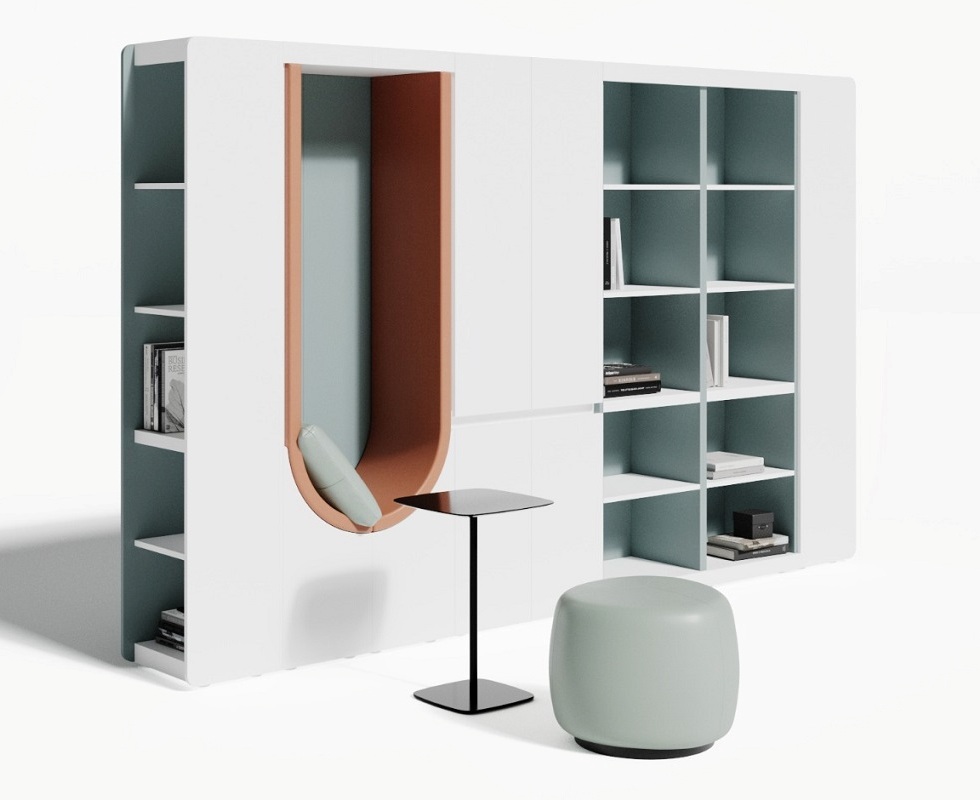 Стеллажи, шкаф, ниша с мягкой зоной HM183892.W