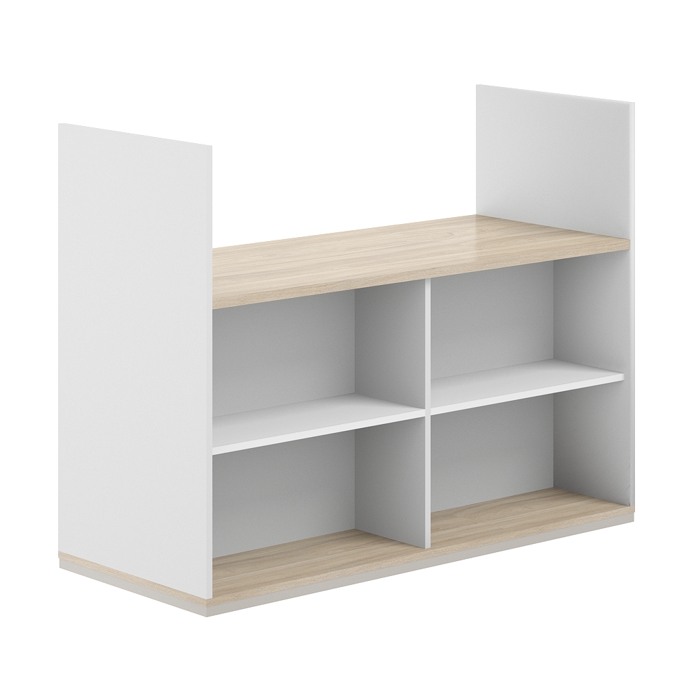 Стеллаж-комбо 2-стор. 1438 AG.255.WH.AR.AR