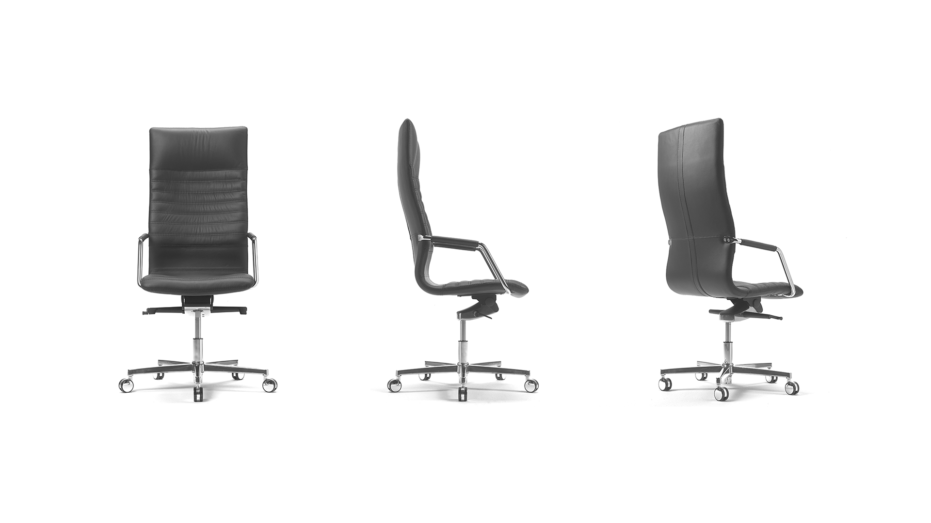 Офисное кресло Toledo с высокой спинкой на крестовине с колесами