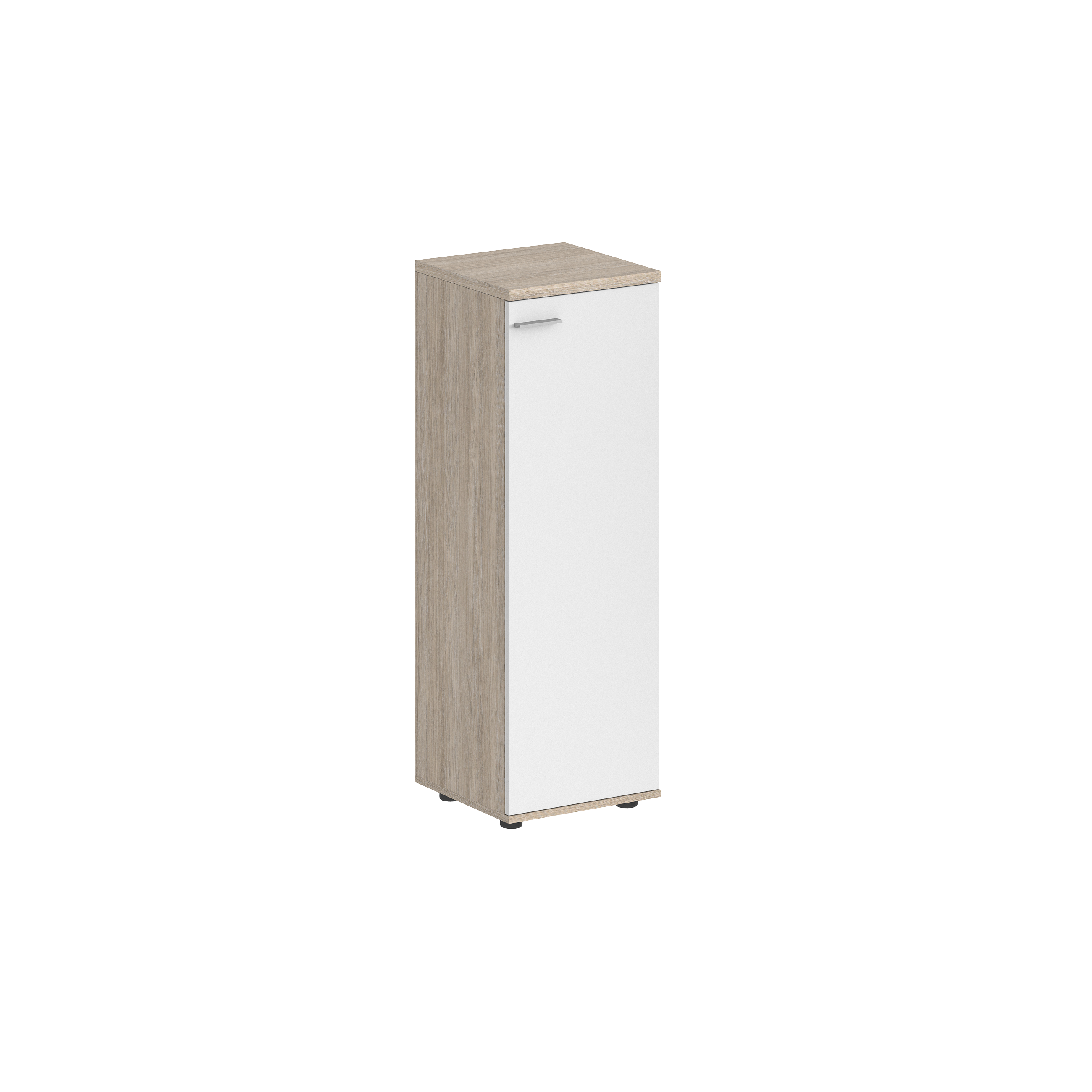 Шкаф средний 400х400х1200, 1 дв., з.ст HDF, правый SG.804.WH.OL.R