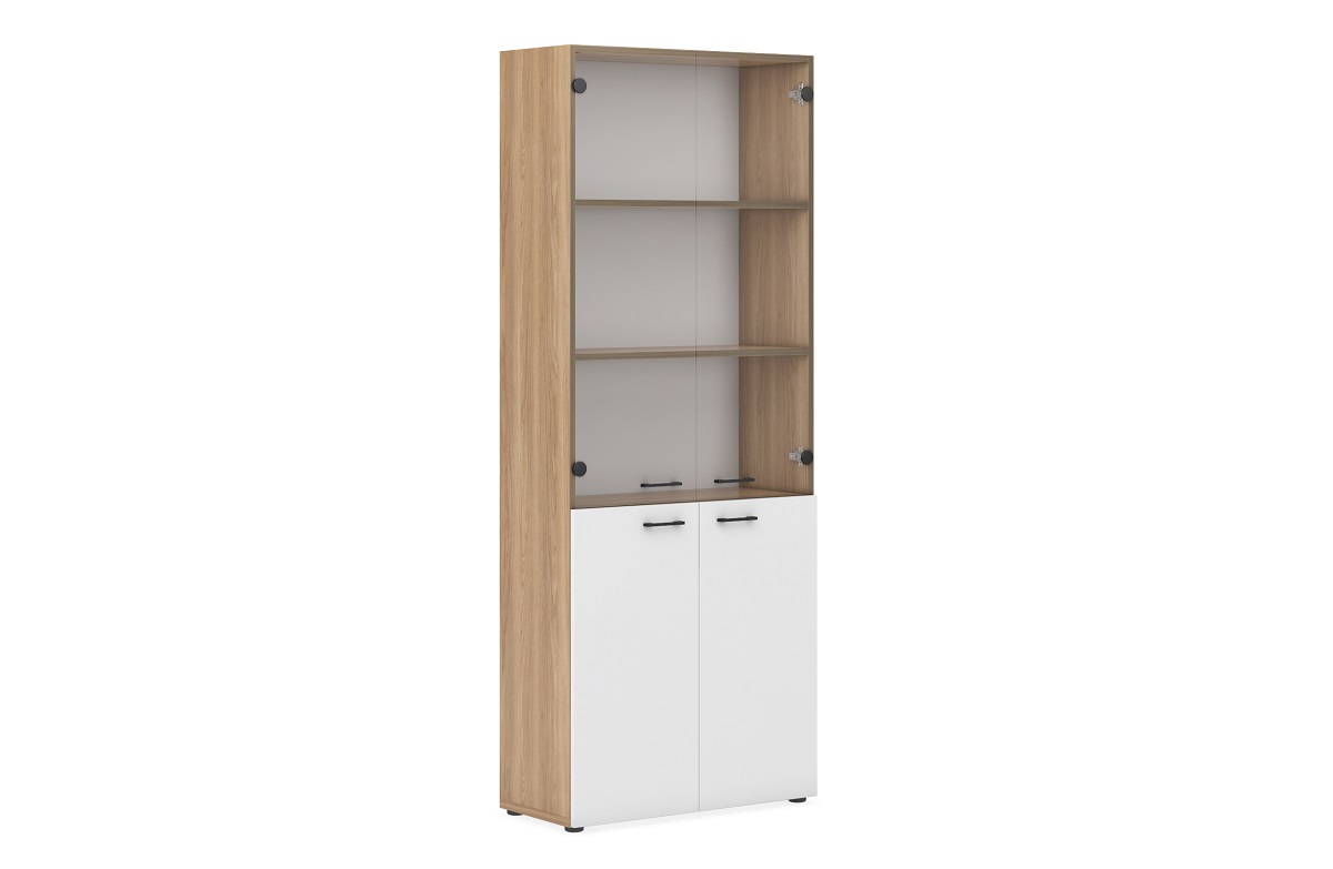 Шкаф для документов комбинированный 800х2050 EVL401/U003/G/ANT.H