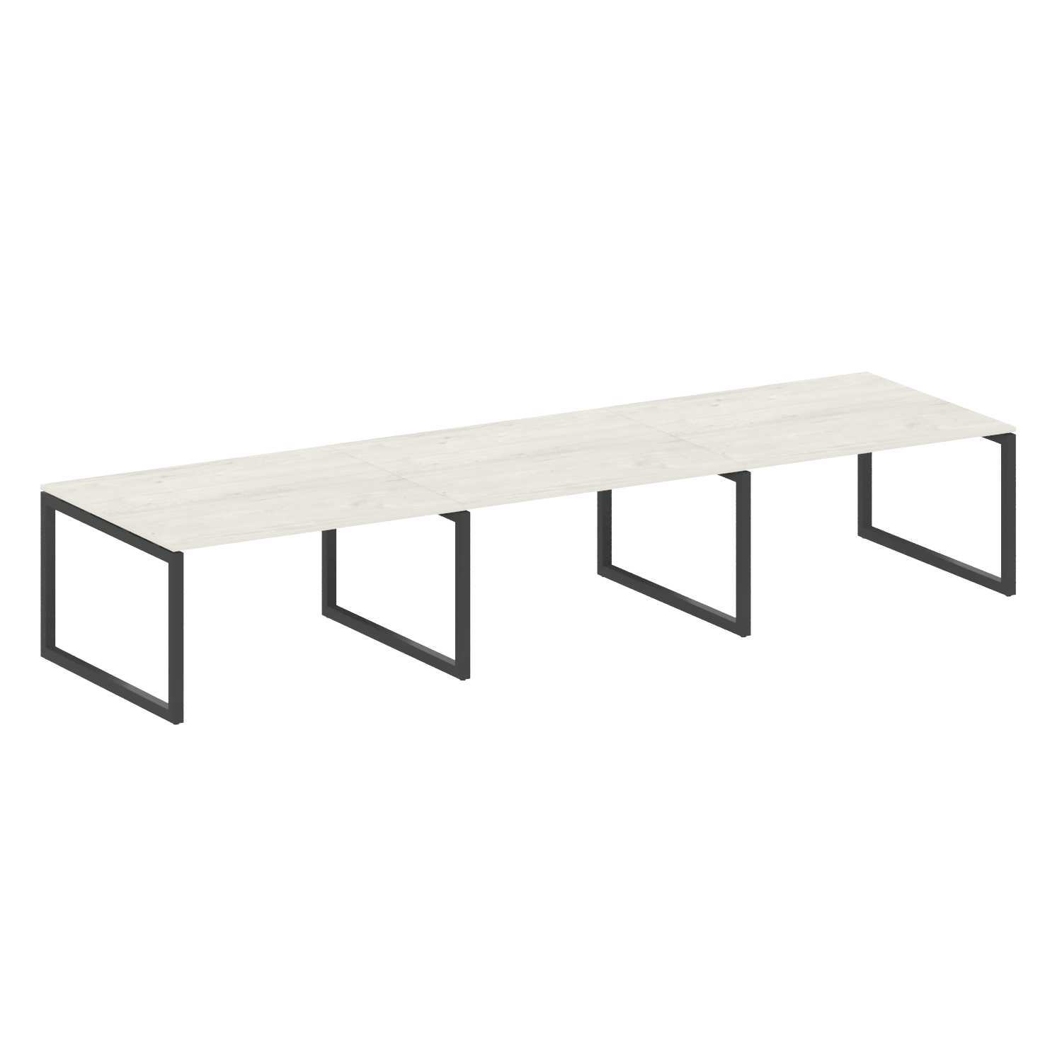МЕТАЛ СЙСТЕМ / METAL SYSTEM Quattro Переговорный стол (3 столешницы) на О-оразном м/к 50БО.ПРГ-3.3