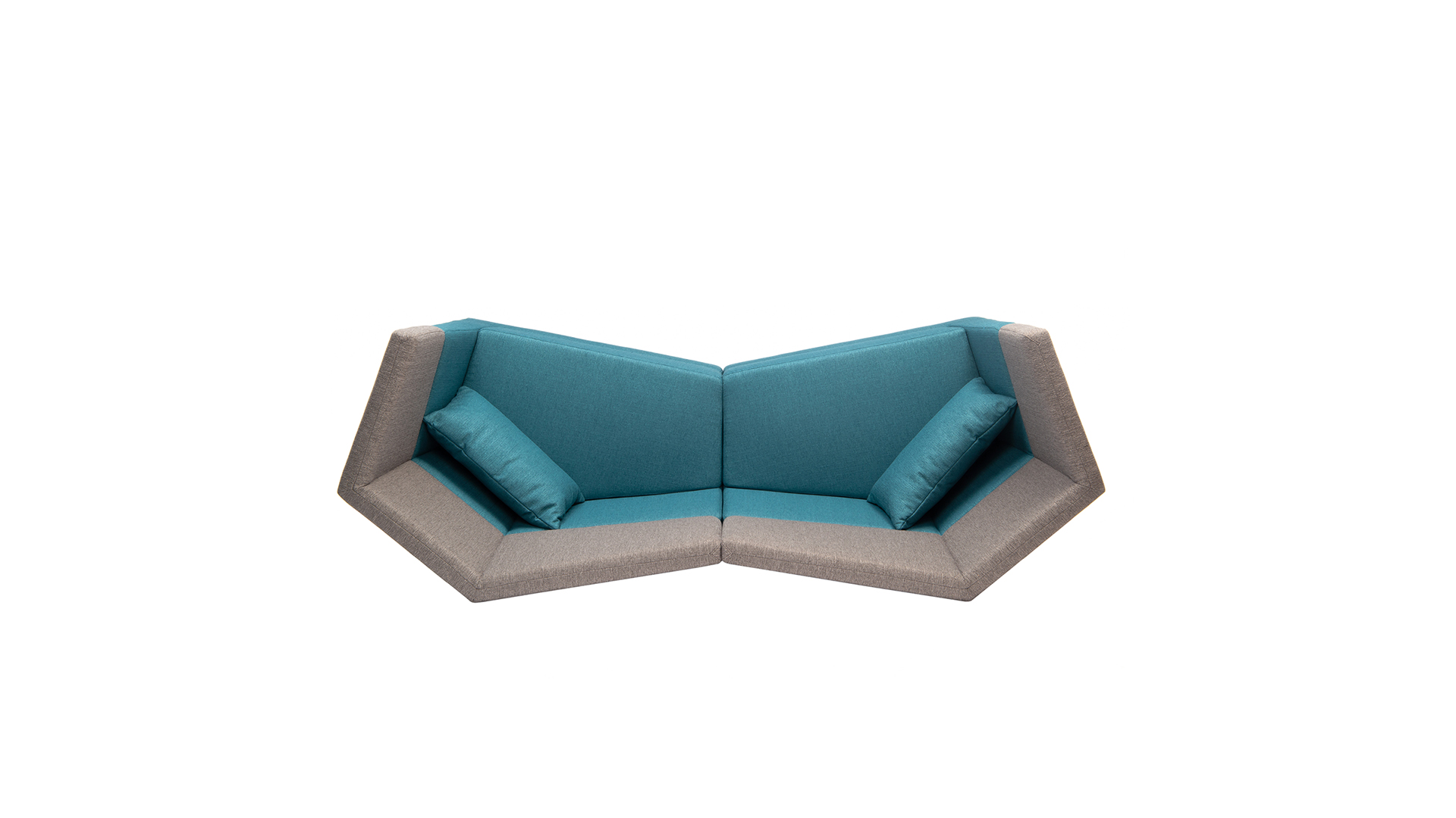 Модульный диван двухместный Element h.1120 с высокой спинкой