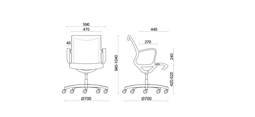 Кресло Soul Air Meeting with armrests
