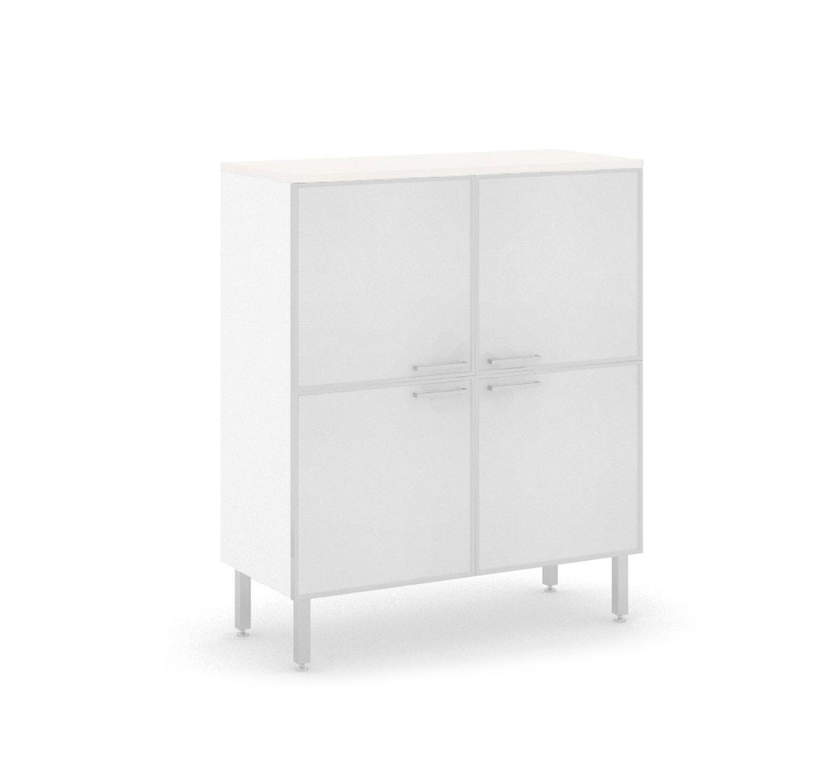 Ancona Шкаф белый 4 стекл.двери