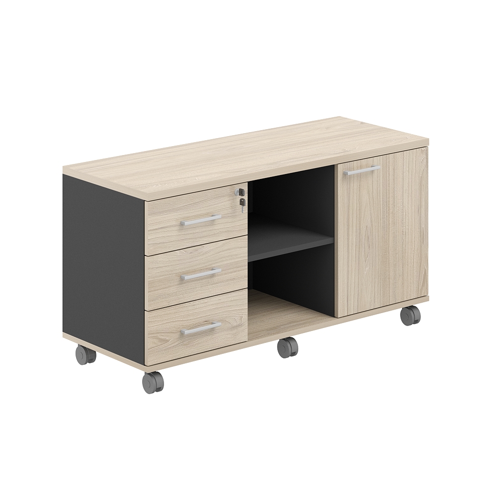 Тумба сервисная мобильная 1200х462х637 с замком AG.291.AN.AR.AR