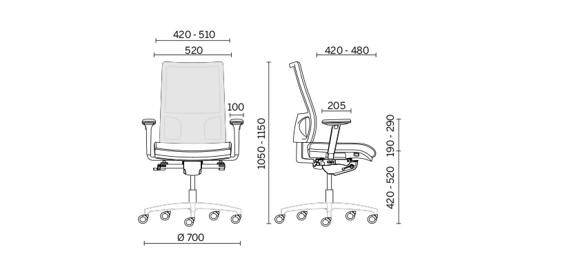 Кресло руководителя Mesh Line Operative