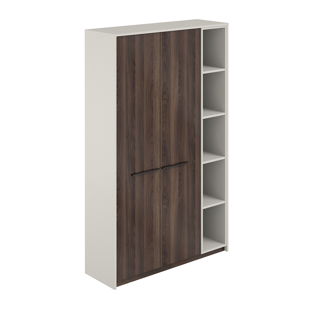 Шкаф высокий (для одежды) со стеллажом, 1240х410х1994 RF.503.PG.DA.PG.R