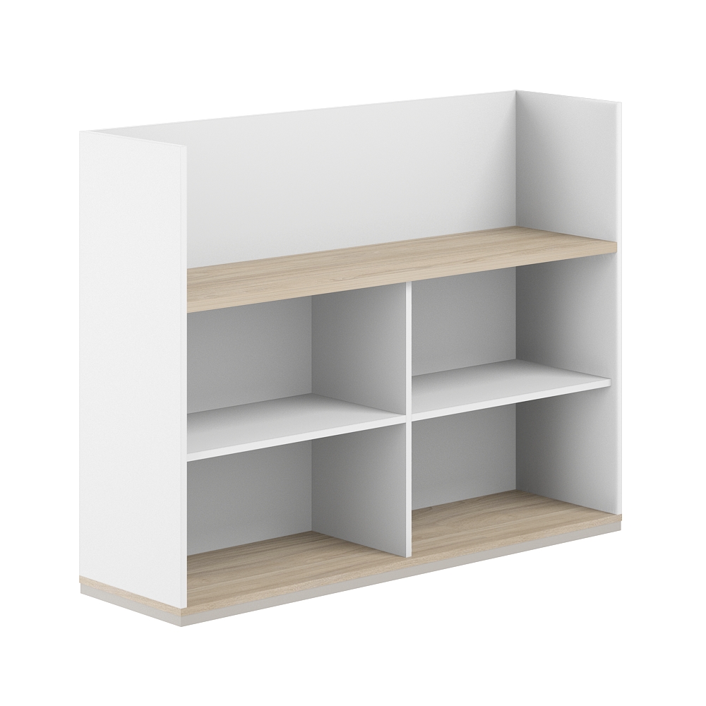 Стеллаж-комбо 1-стор. 1238, с экраном ЛДСП AG.251.400.671.WH