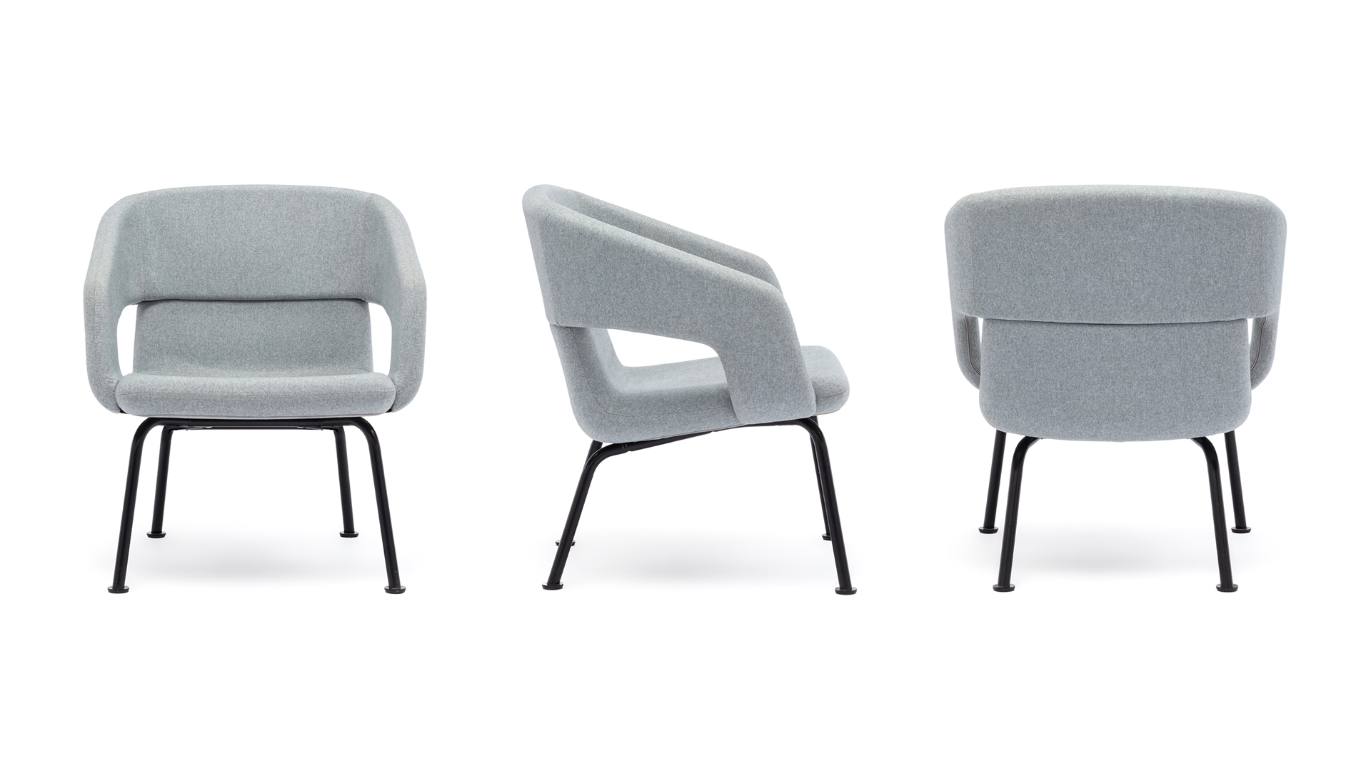 Кресло Atlantis с низкой спинкой на металлических ножках