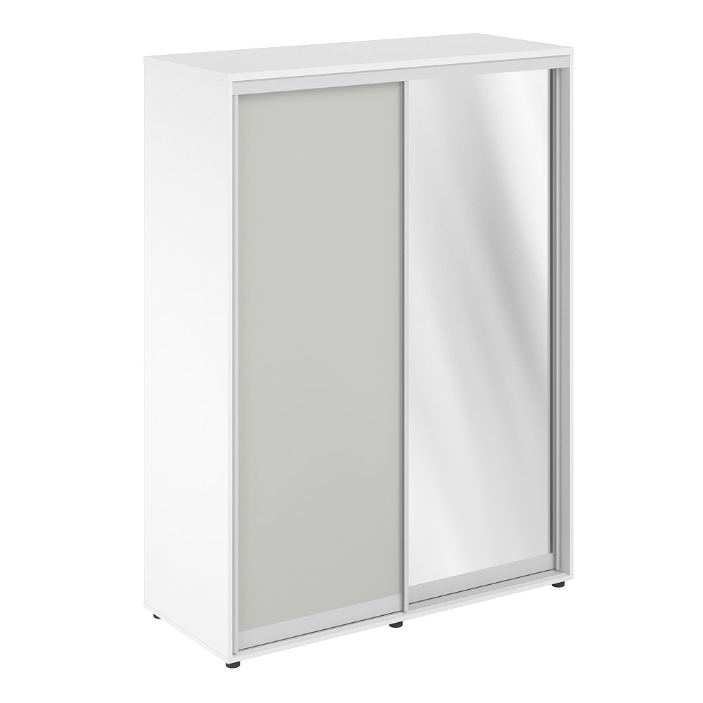 Шкаф купе 1438х600х1953  высокий, з.ст. ЛДСП, 2 штанги SG.715.WH.SH.AL