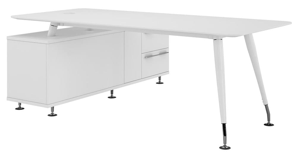 Стол руководителя с опорной EMPORIO тумбой (правой)