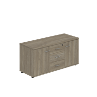 Тумба опорная (мобильная) с 3-мя ящиками + замок и 2-мя распашными фасадами 1204х462х581 WN.202.OD
