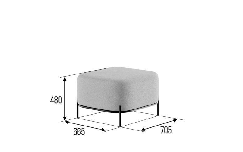 Jive Диван одноместный без спинки JVE-3