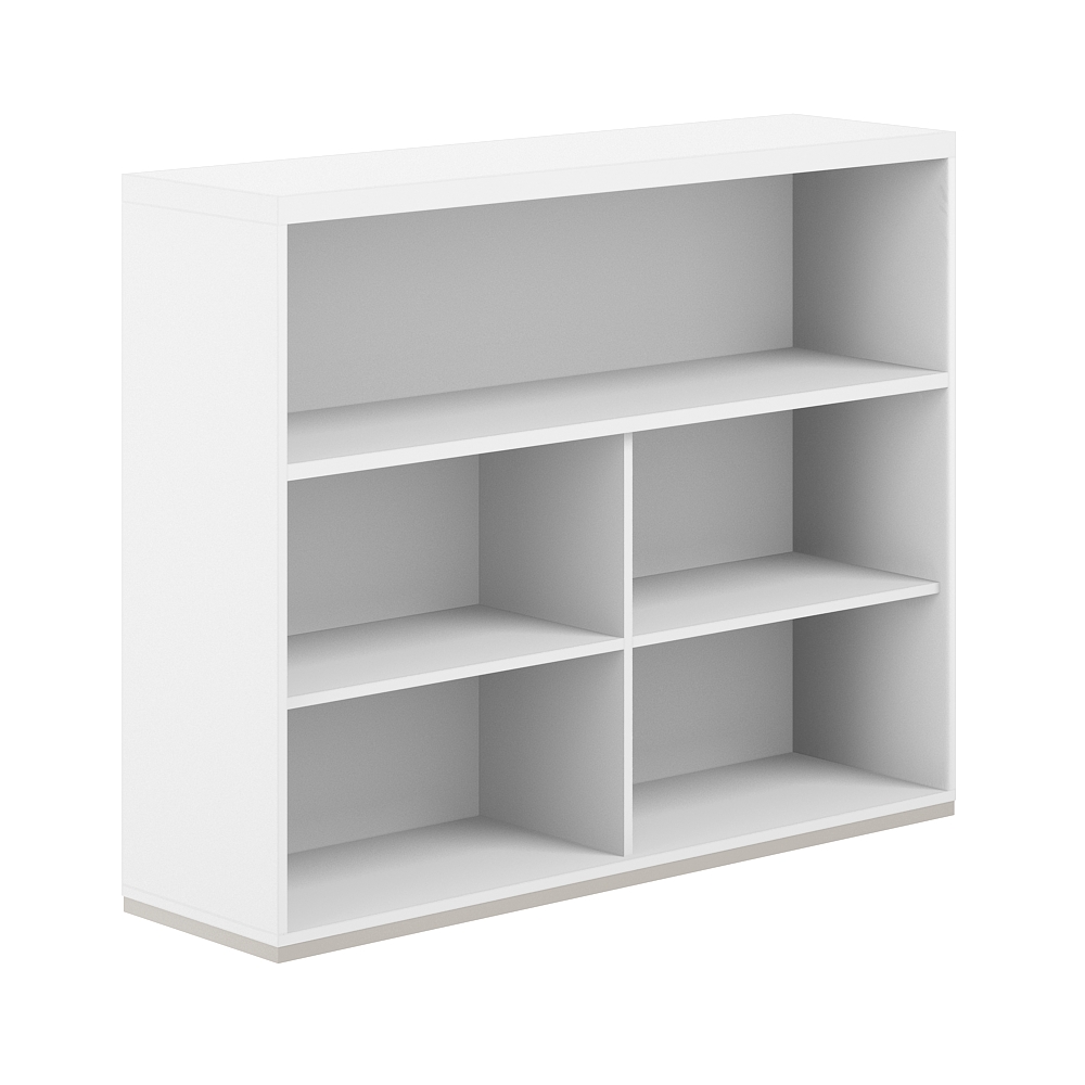 Стеллаж-комбо 1-стор. 1238 с топом, с экраном ЛДСП AG.251.101.671.WH