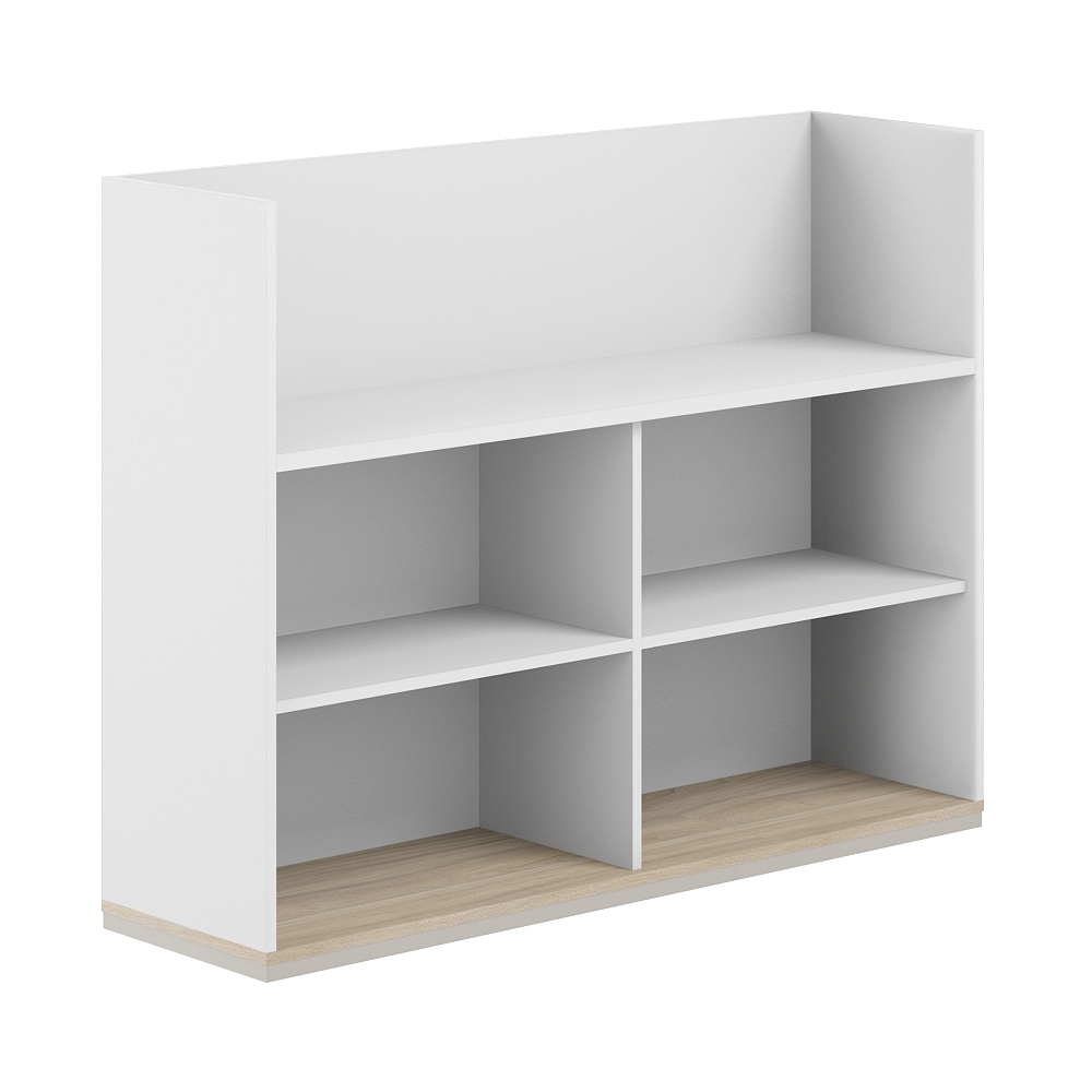 Стеллаж-комбо 1-стор. 1438, с экраном ЛДСП AG.252.300.672.WH