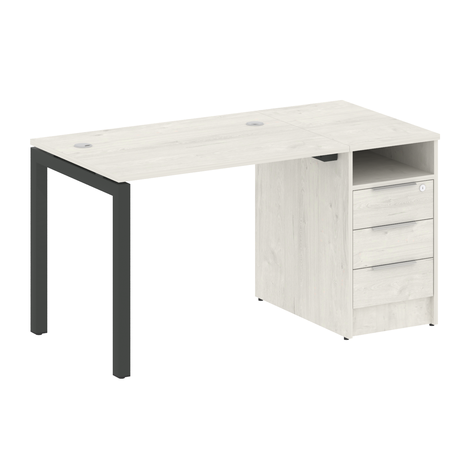 Metal System Quattro Рабочая станция с тумбой на П-образном м/к 50БП.РС-СТП-1.1