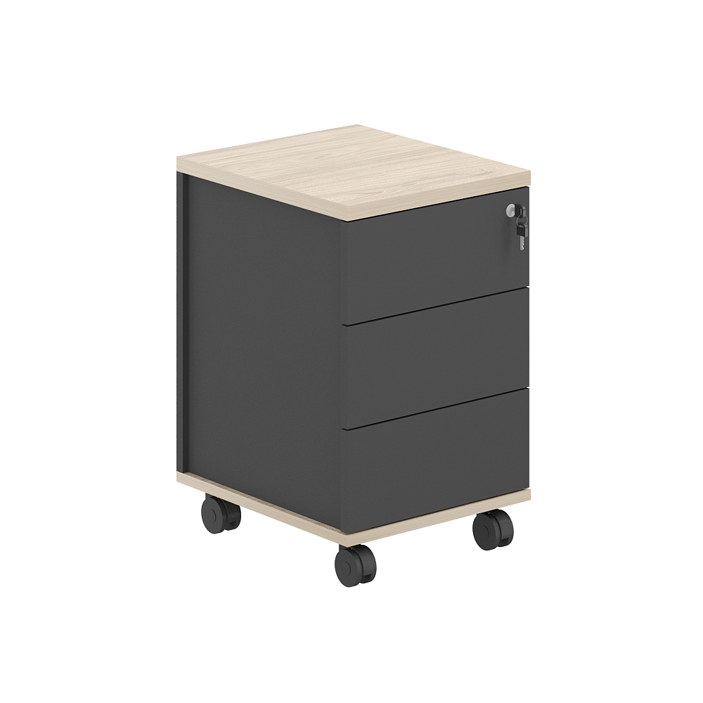 Тумба мобильная 3 ящ. метаб. AG.272.AN.AR.AN