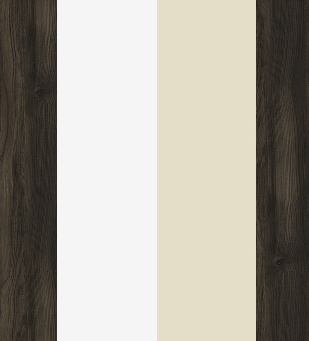 Дуб Мали/Ваниль Глянец/Металл Белый