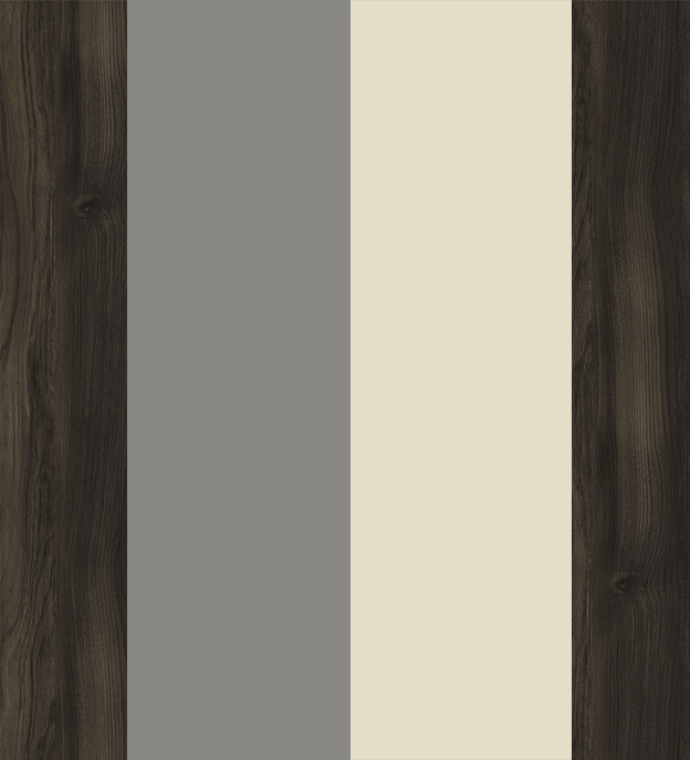 Дуб Мали/Ваниль Глянец/Металл Серый