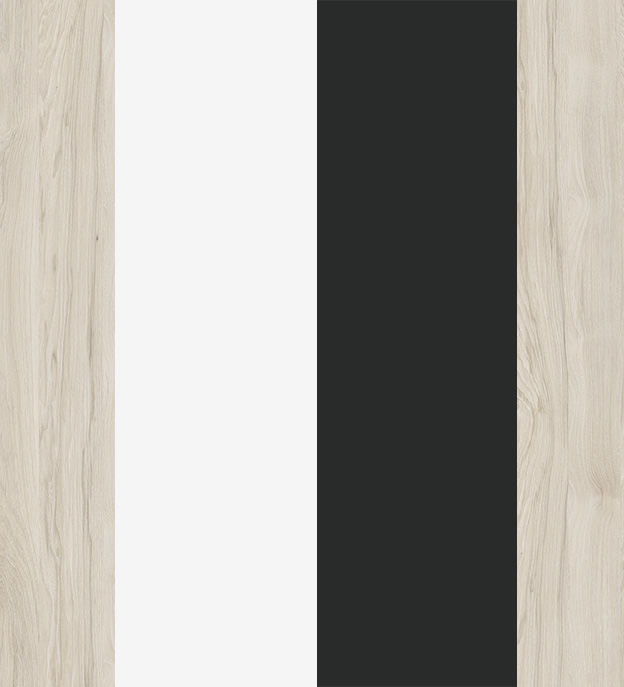 Денвер Светлый/Графит Глянец/Металл Белый