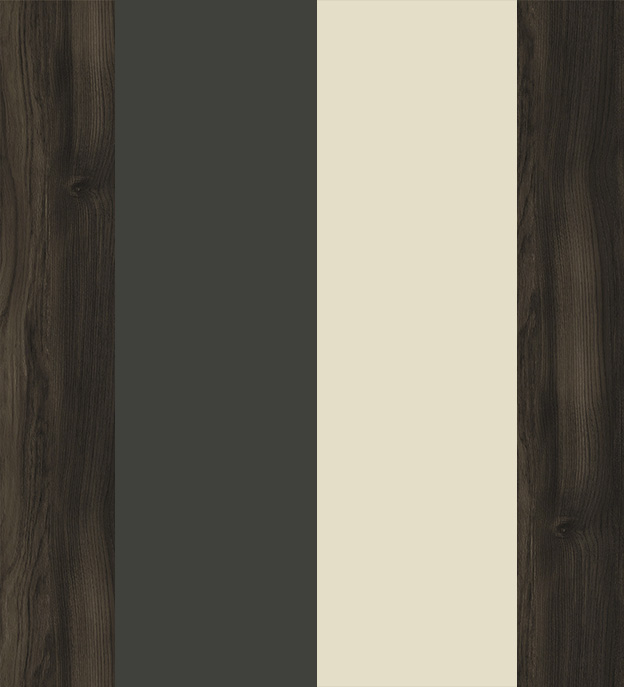 Дуб Мали/Ваниль Глянец/Металл Антрацит
