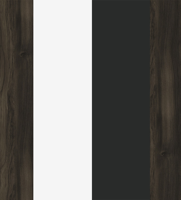 Дуб Мали/Графит Глянец/Металл Белый
